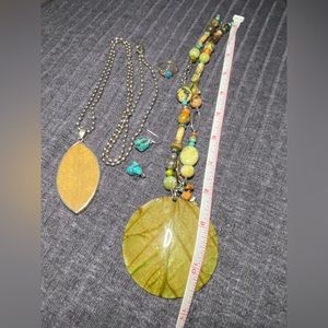 Silpada Kabkaban Wood Leaf, Native Leaf Pendant, Turquoise